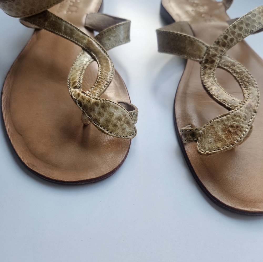 L*Space By Monica Wise × Cocobelle Snake Wrap Thong Flat Sandals - Picture 5 of 14